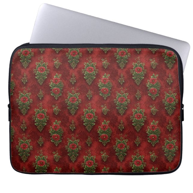Festive Damask  Laptopschutzhülle (Vorderseite)