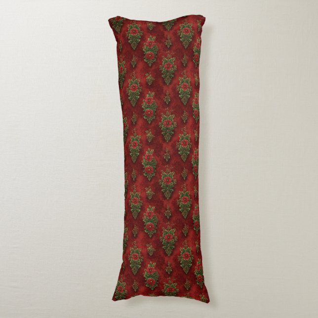 Festive Damask  Seitenschläferkissen (Vorderseite Vertikal)