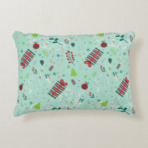 Festive Design with Trees, Reindeer & Snowflakes