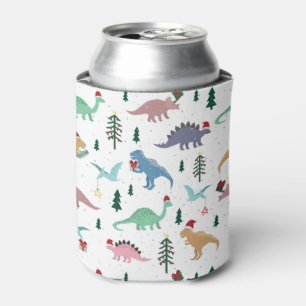 Festive Dinosaurier Weihnachtsmuster Dosenkühler