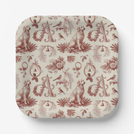 Festive Dog Lover Letter A Christmas Plates Pappteller