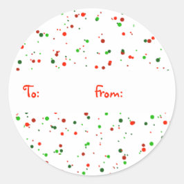 Festive Dot Holiday-Geschenke-Aufkleber Runder Aufkleber