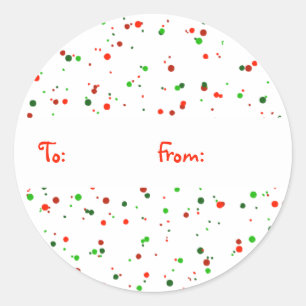 Festive Dot Holiday-Geschenke-Aufkleber Runder Aufkleber