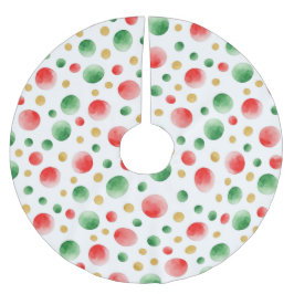 Festive Dot Scatter Polyester Weihnachtsbaumdecke