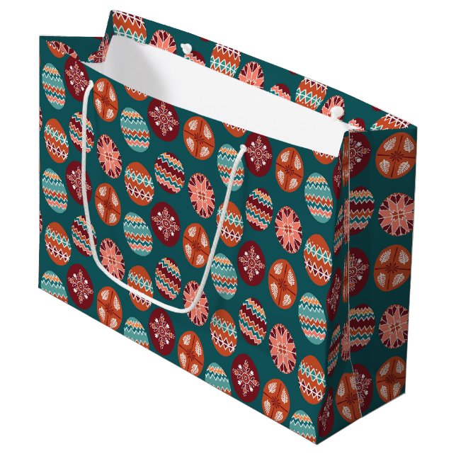 Festive Easter Large Gift Bag Große Geschenktüte (Vorderseite Schrägansicht)
