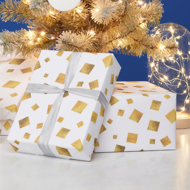 Festive Elegant Gold Confetti Geschenk Geschenkpapier (Feiertage)