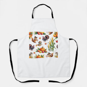 Festive Fall Harvest Watercolor Muster Classic T- Schürze