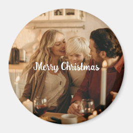 Festive Family Magnet – Photo and Merry Message