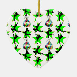 FESTIVE FIGURE SKATEN CHRISTMAS DESIGNS KERAMIKORNAMENT