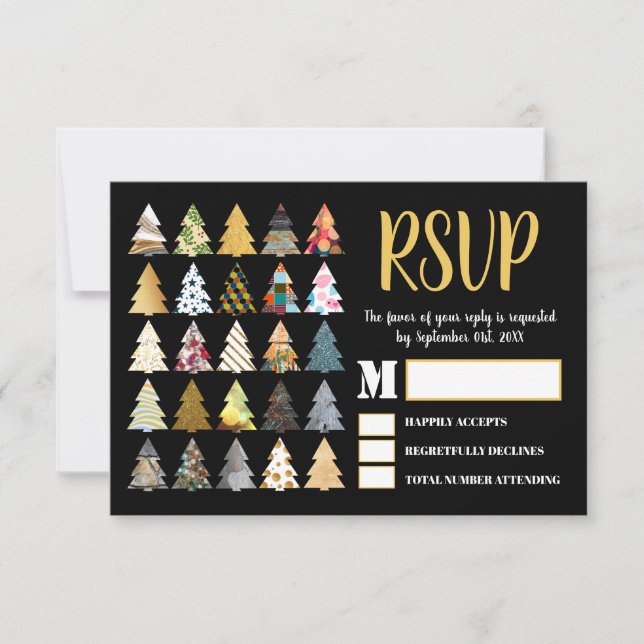 Festive Fir Trees, fête de Noël RSVP (Devant)