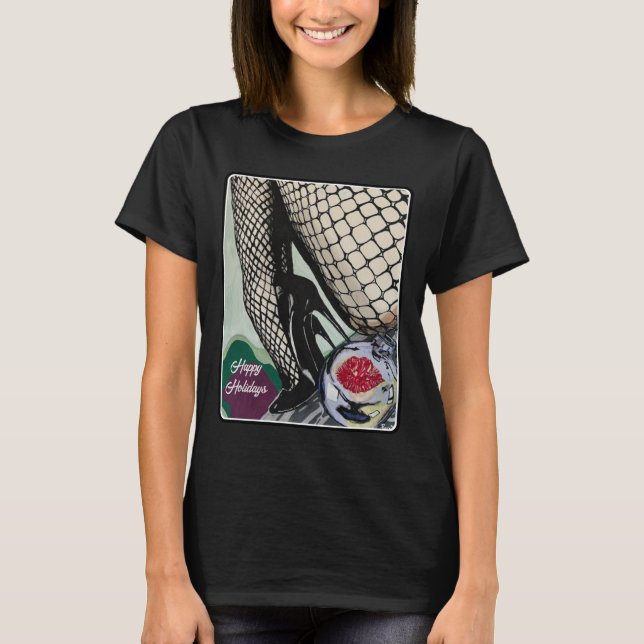 'Festive Fishnets' auf einem T-Shirt (Vorderseite)