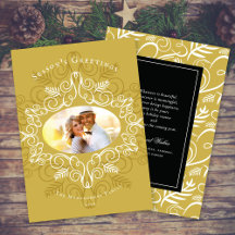 Festive Foliage Elegantes Vintages Deko Frame Foto