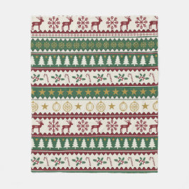 Festive Forest Christmas Throw Fleecedecke
