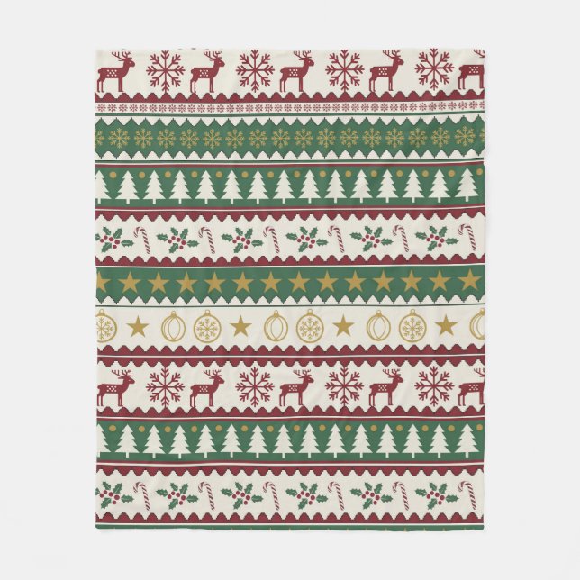Festive Forest Christmas Throw Fleecedecke (Vorderseite)