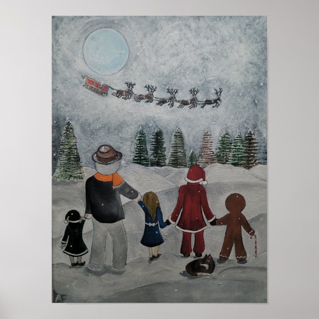 Festive Friends Gemälde von Alfred Fox Poster (Vorne)