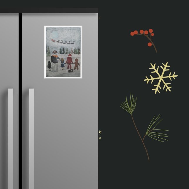 Festive Friends Painting by Alfred Fox Collectable Magnet (Von Creator hochgeladen)