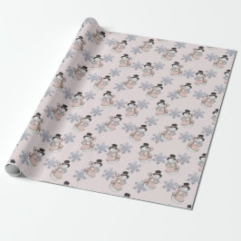 Festive Frolics - Snowman Serenade Wrapping Paper Geschenkpapier