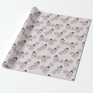 Festive Frolics - Snowman Serenade Wrapping Paper Geschenkpapier
