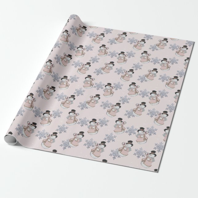 Festive Frolics - Snowman Serenade Wrapping Paper Geschenkpapier (Ungerollt)