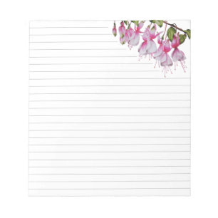 'Festive Fuchsias' auf einem mittelgroßen Notepad Notizblock