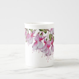 'Festive Fuchsias' auf einer Knochen-China-Tasse Prozellantasse