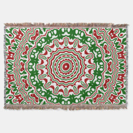 Festive Funky Trippy Groovy Weihnachten Kaleidosko Decke