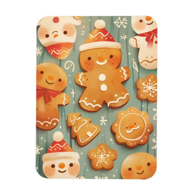 Festive Gingerbread Cookies Magnet (Vertikal)