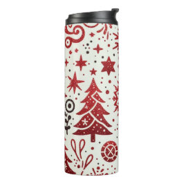Festive Glitter Christmas Thermal Tumbler  Thermosbecher