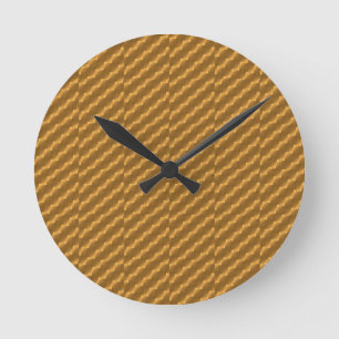 Festive, golden pattern runde wanduhr