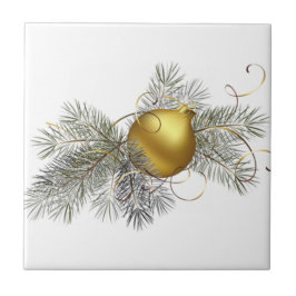 Festive Goldene Dekoration Fliese