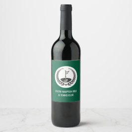 Festive Golf Club Champagner Geschenk-Etikett Weinetikett