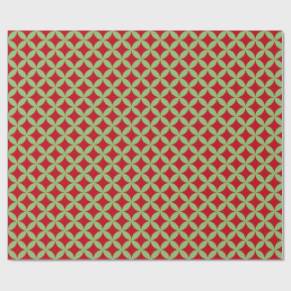 Festive Green & Red Christmas Wrapping Paper Geschenkpapier