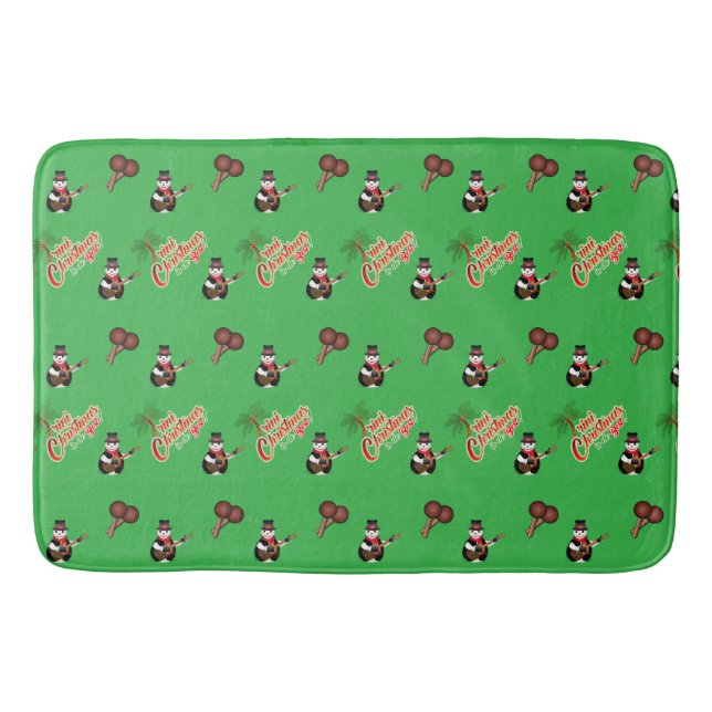 FESTIVE GREEN Trini Christmas Badematte (Vorderseite)