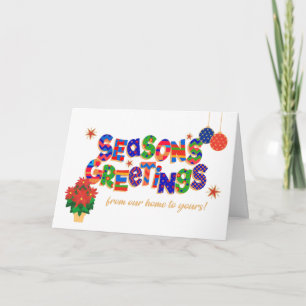 Festive Grüße Von Unserem Zu Ihrem Weihnachtskarte Feiertagskarte