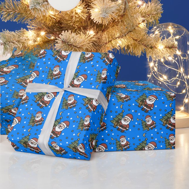 Festive, Holiday Father Christmas, Santa Geschenkpapier (Feiertage)