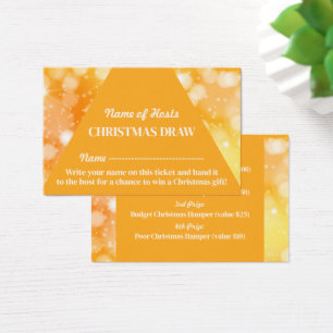 Festive Jaune, Noël Party Raffle Billets