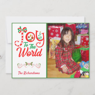 Festive, JOIE au monde   Carte de vacances photo