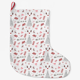 Festive Joy Christmas – Santa, Reindeer & Ho Ho Ho Großer Weihnachtsstrumpf