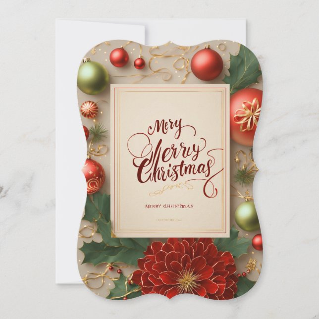 Festive Joy Premium Grußkarten Karte (Vorderseite)