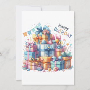 Festive Joyeux Anniversaire Tous les âges Carte de