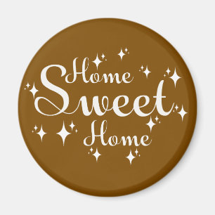 Festive Kalligraphie und Sterne "Zuhause Sweet Zuh Magnet