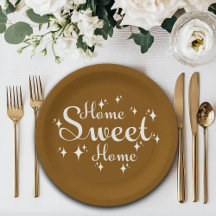 Festive Kalligraphie und Sterne "Zuhause Sweet Zuh