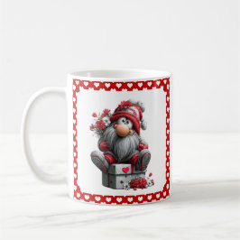 Festive Love Messenger Gnome "Heart and Presents" Kaffeetasse