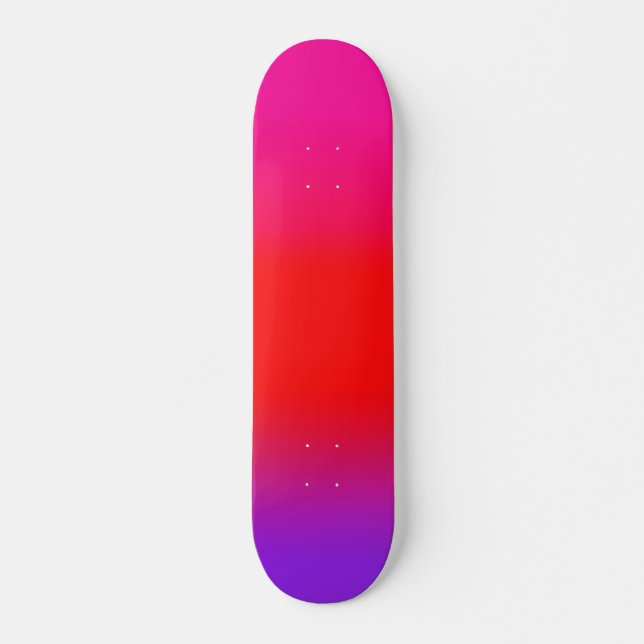 Festive Magenta Red Purple Ombre  Skateboard (Vorne)