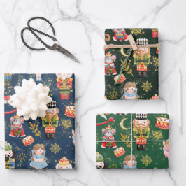 Festive Magische Niedliche Nutcracker Ballet Chara Geschenkpapier Set