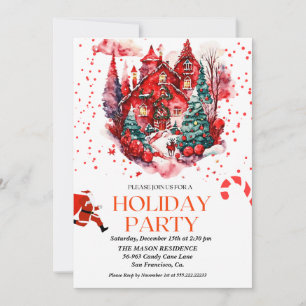 Festive Maison de vacances chritsmas invitation de