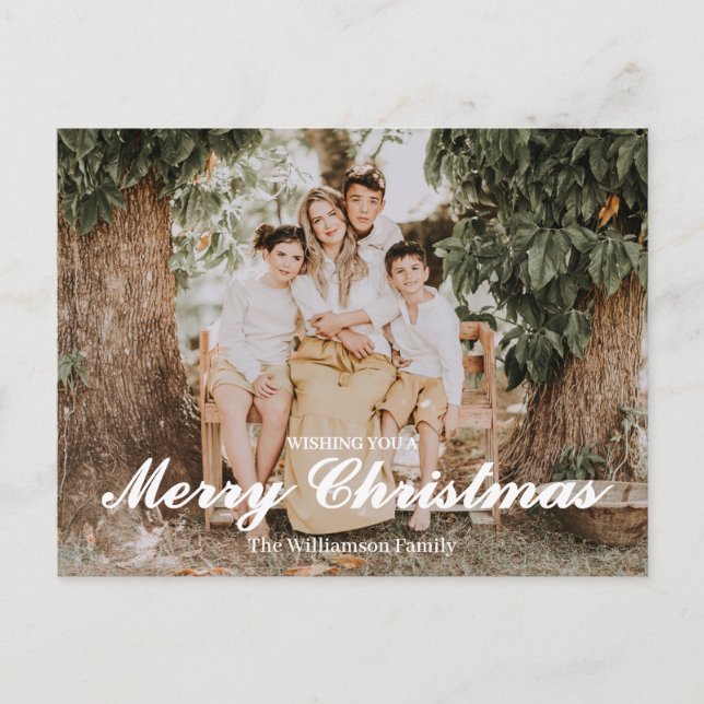 Festive Merry And Bright Christmas  Postkarte (Vorderseite)