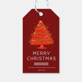 Festive Merry Christmas Geschenkanhänger