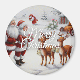 Festive "Merry Christmas" Holiday Cheer Magnet