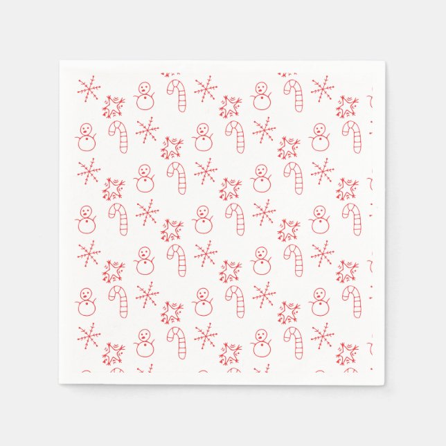 Festive Merry Christmas Napkin Serviette (Vorderseite)